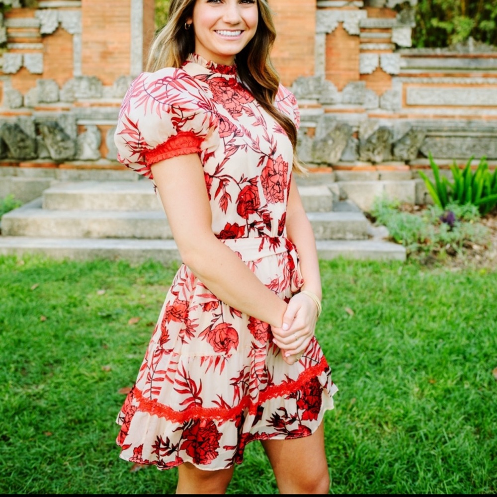 Alice + Olivia floral print mini dress
